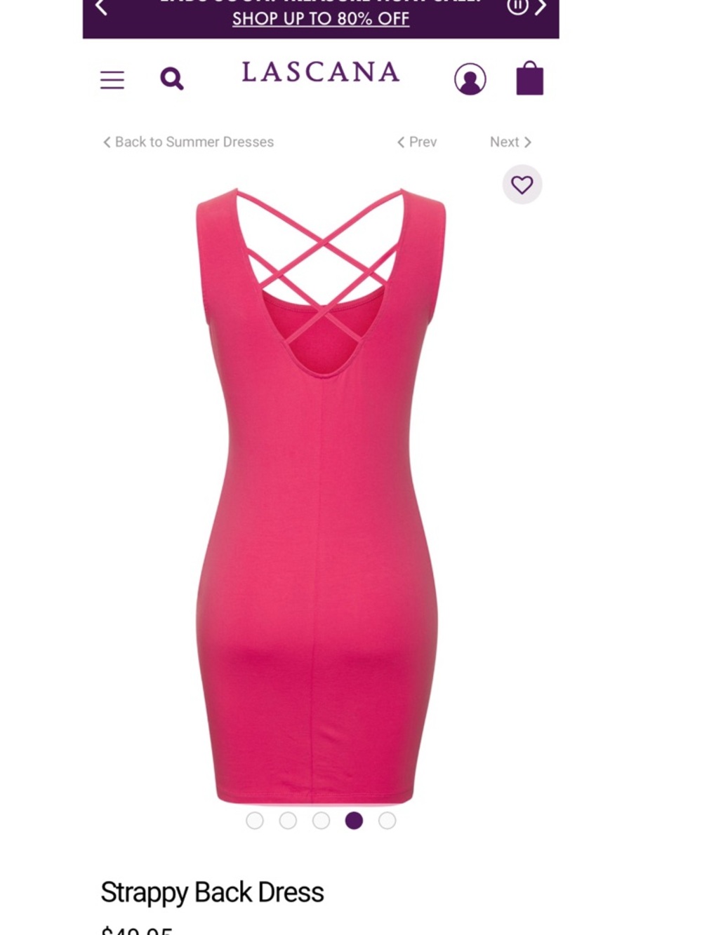 Lascana Strappy back dress size 4 - Picture 3 of 9